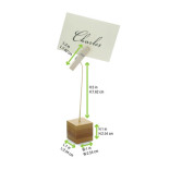 NAK Sign Clip With Bamboo Base H:5.1in Base:0.9 x 0.9in - 12 pcs NAK Sign Clip With Bamboo Base H:5.1in Base:0.9 x 0.9in - 12 pcs